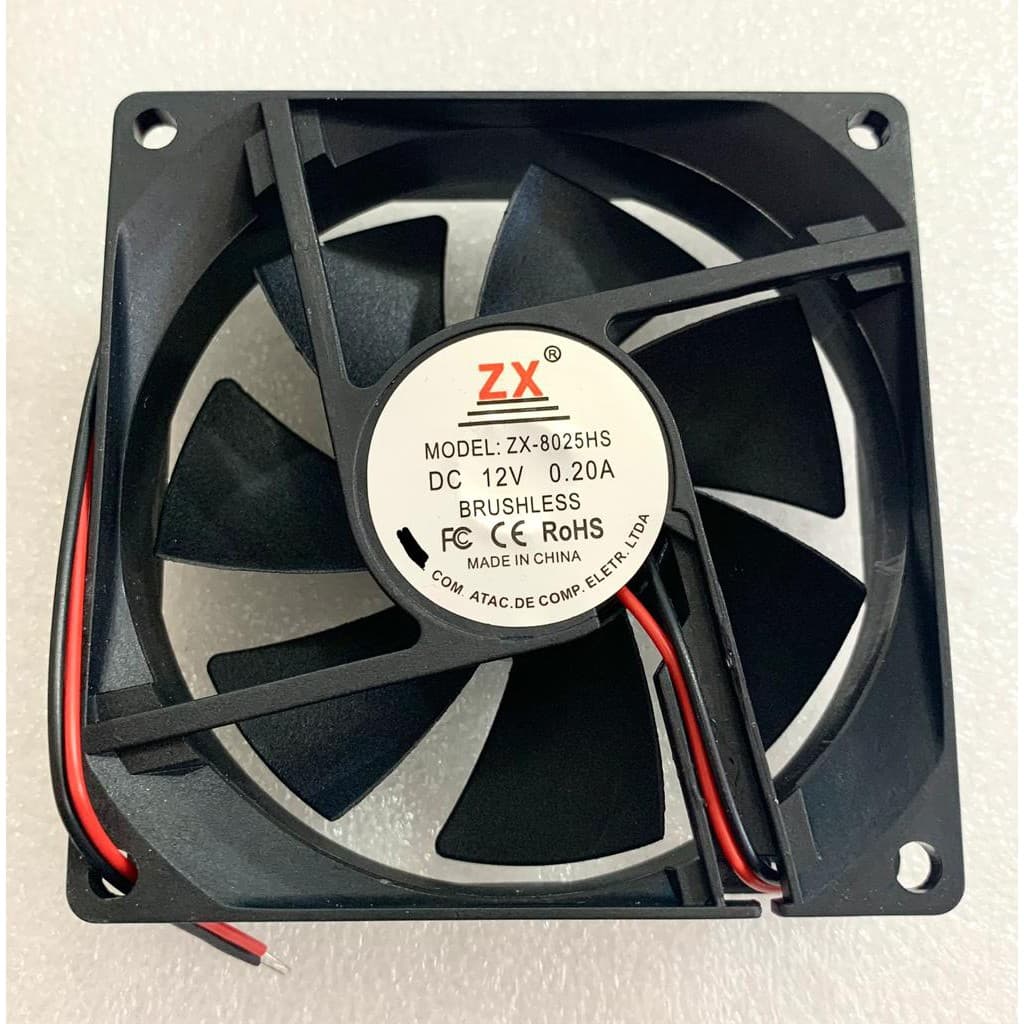 01 COOLER ** VENTILADOR * VENTUINHA 12V * 80 X 80 X 25mm