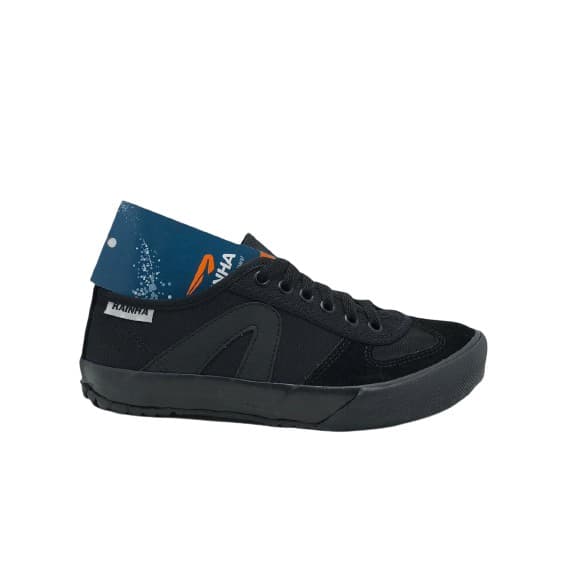 Tênis Rainha VL2500 Preto Sola Preta Unissex Futsal Capoeira Solado de Borracha