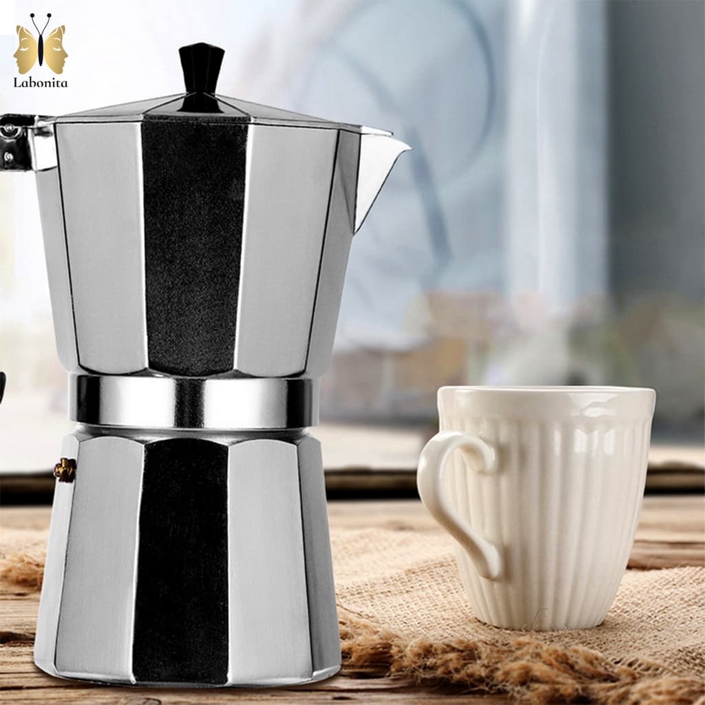 Cafeteira Italiana Moka Alumínio Café Expresso Serve 3/6/9 Xícaras de Café Puro