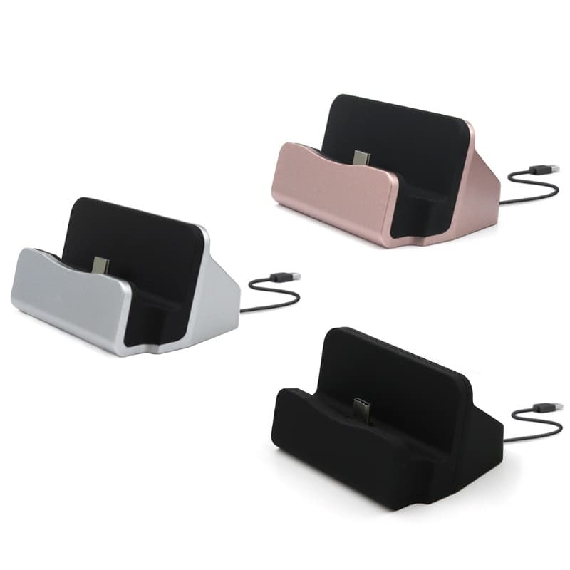 YYS Smartphone Tipo-C Doca De Carregamento Rápido USB 3 1 Carregador De Encaixe Com Cabo Para Celular Portátil Universal