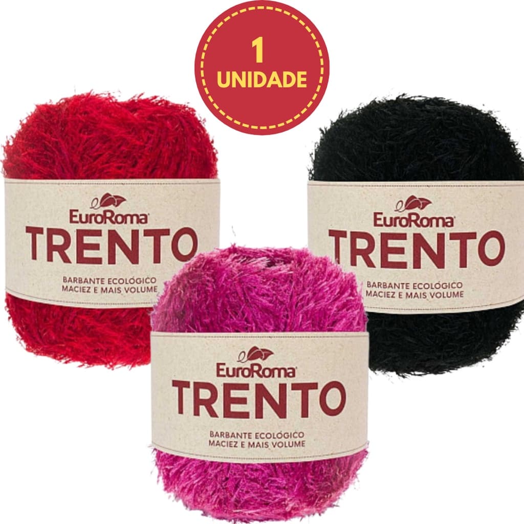 Barbante Euroroma Trento 200g (linha de pêlinhos para crochê)