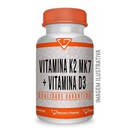 Vitamina K2 Mk7 200mcg e Vitamina D3 2.000 UI 60 Comprimidos