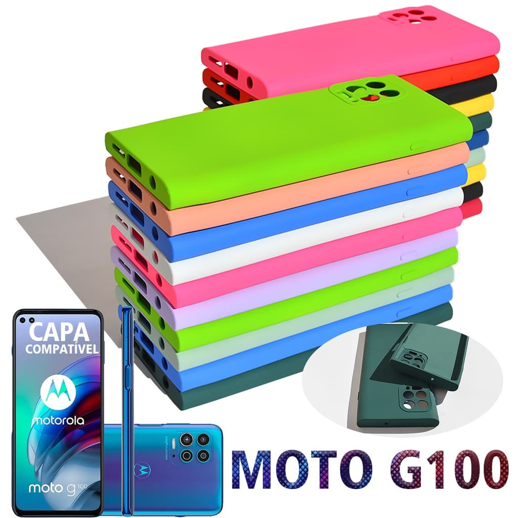 Capa Capinha Case Compatível Motorola Moto G100 Aveludada Com Protetor de Camera Para Smartphone Moto G100