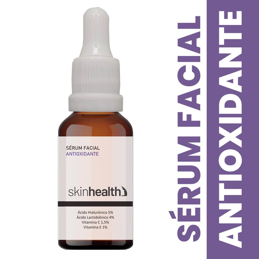 Sérum Facial 4 4 em 1 Antioxidante Ácido Hialurônico 5% + Lactobiônico 4% + Vitamina C 1,5% + Vitamina E 1% Skinhealth 30ml