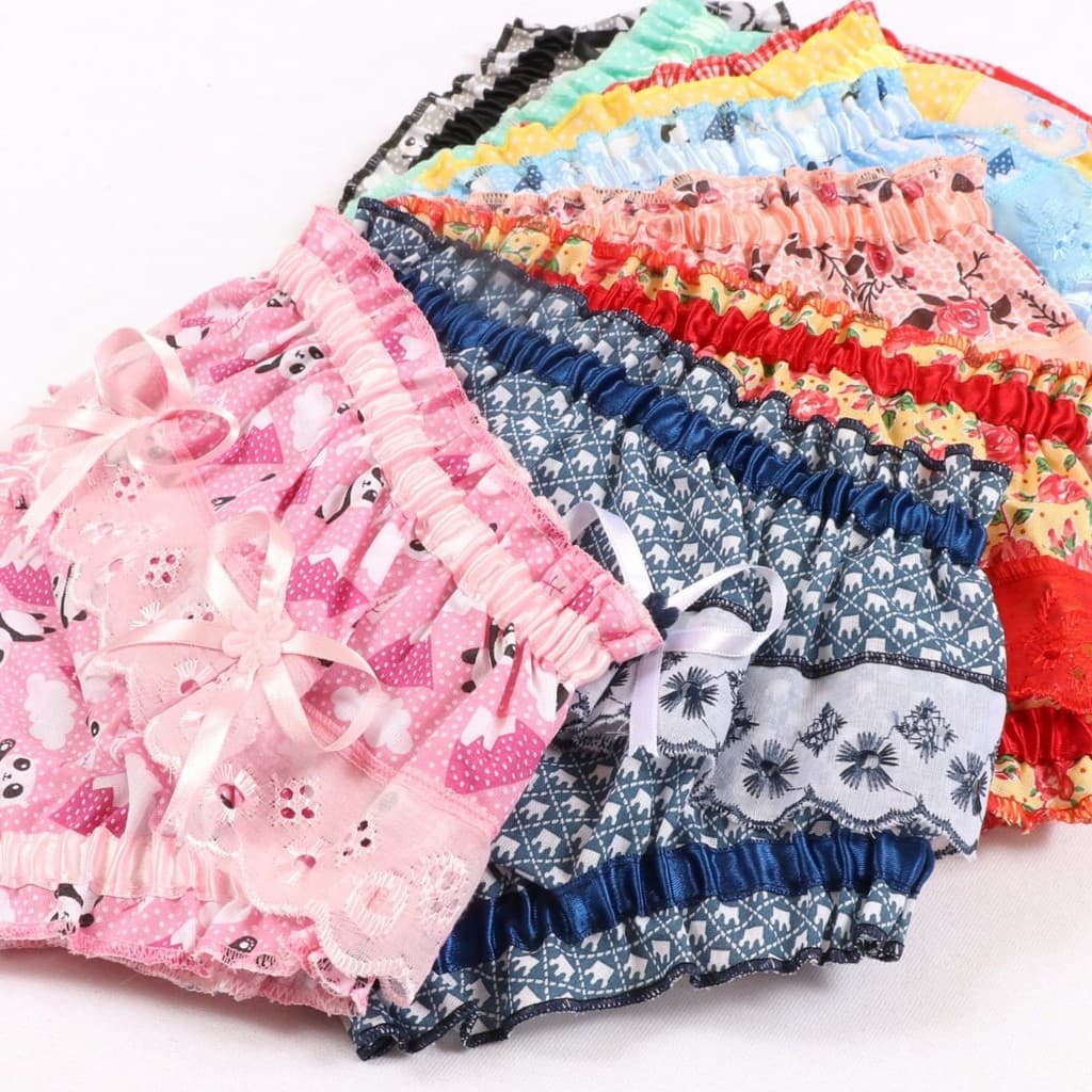 Calcinha Infantil Bebê Cobre Fralda Bunda Rica Algodão Lisa Estampada