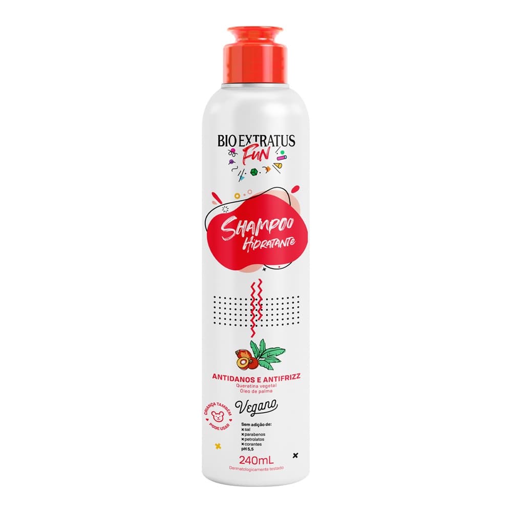 Shampoo Fun Hidratante 240mL Antidanos Antifriz Bio Extratus
