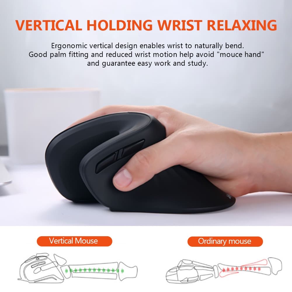 2.4 G Hz Rato sem fio vertical  mouse com fio vertical sem fio recarregável mouse ergonômico mouse usb designer mouse mouse gamer com mousepad ergonômico dpi ajustável para pc