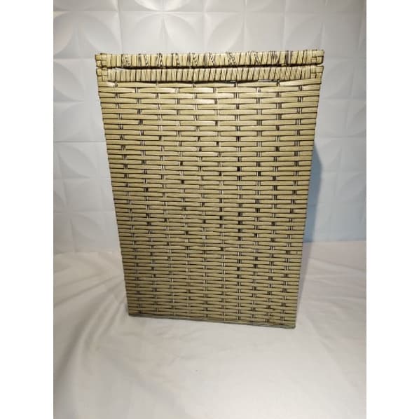 Ropeiro cesto organizador de roupas suja em fibra sintética lavanderia banheiro area serviço vime junco 22x40x60