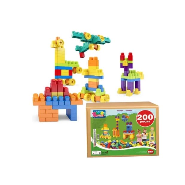 Brinquedo Educativo 200 Peças Blocos De Montar Lego Infantil