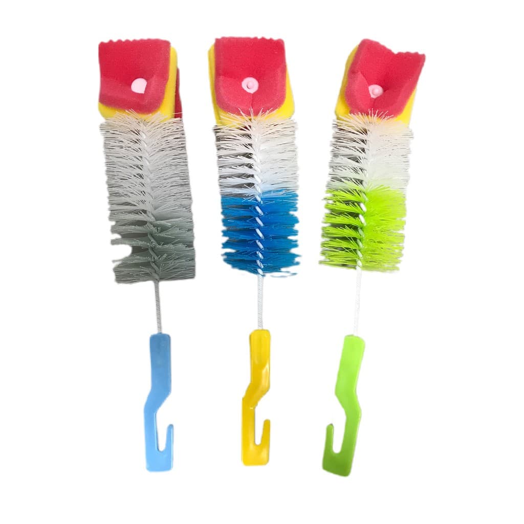 Escova com Esponja cabo 28cm - ESC-05-2 -   para lavar mamadeira ,copos , taças e garrafas nas partes internas