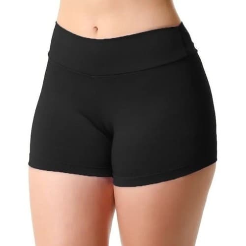 Short Fitness Academia Legging Ciclista Ginástica Malhar Cos Alto Lisa Suplex Não Fica Transparente