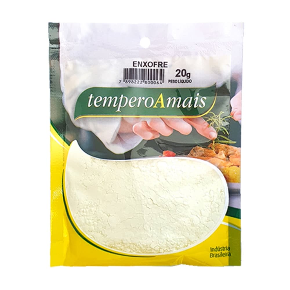 Enxofre 200g Pacote Saches Temperos Condimento Extra Fina Sabor Qualidade Tempero A mais