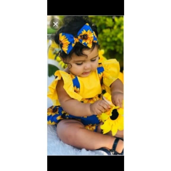 Romper Tematico menina Jardineira Bebe  Com Tiara Roupa Bebe