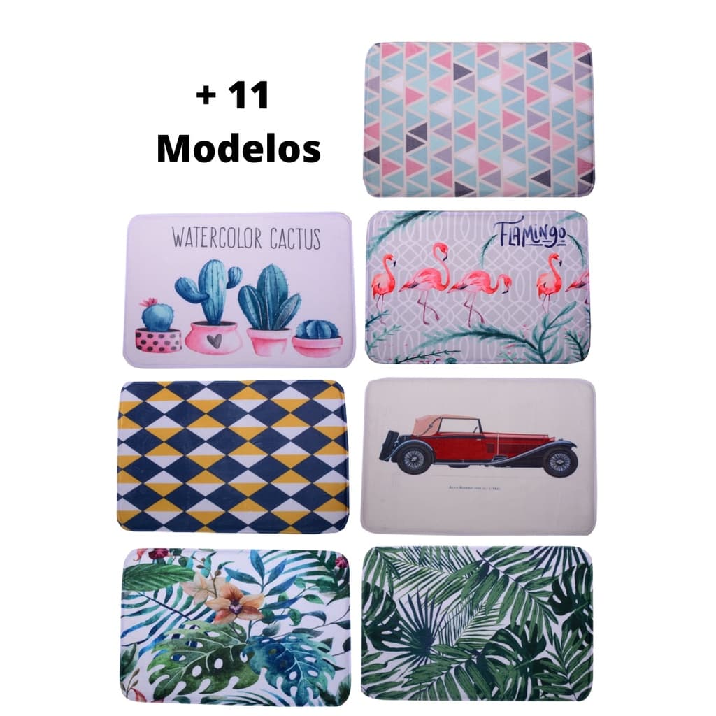 Tapete Soft para Banheiro, Sala e Quarto Antiderrapante 40x60cm - Diversos Modelos