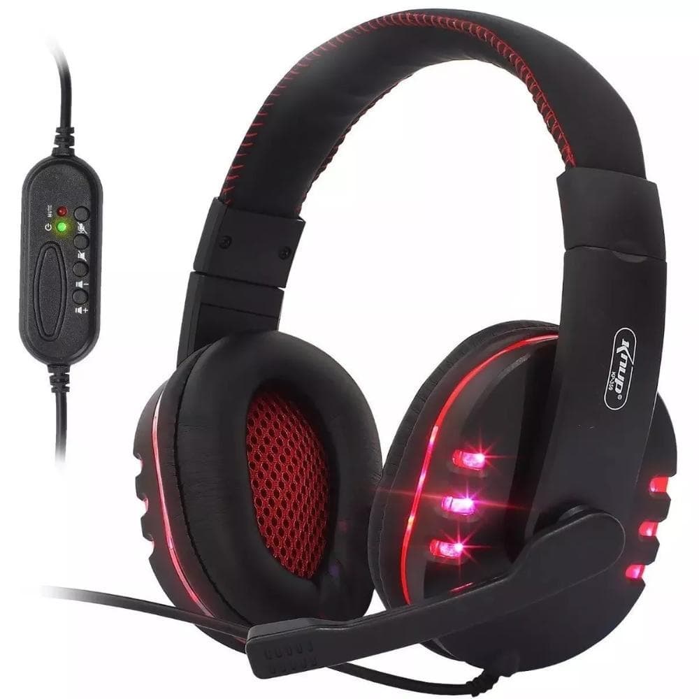 Headset Gamer Ps4 Pc Notebook Som Do Jogo e Chat Plug USB 2.0 7.1 Virtual KP-359