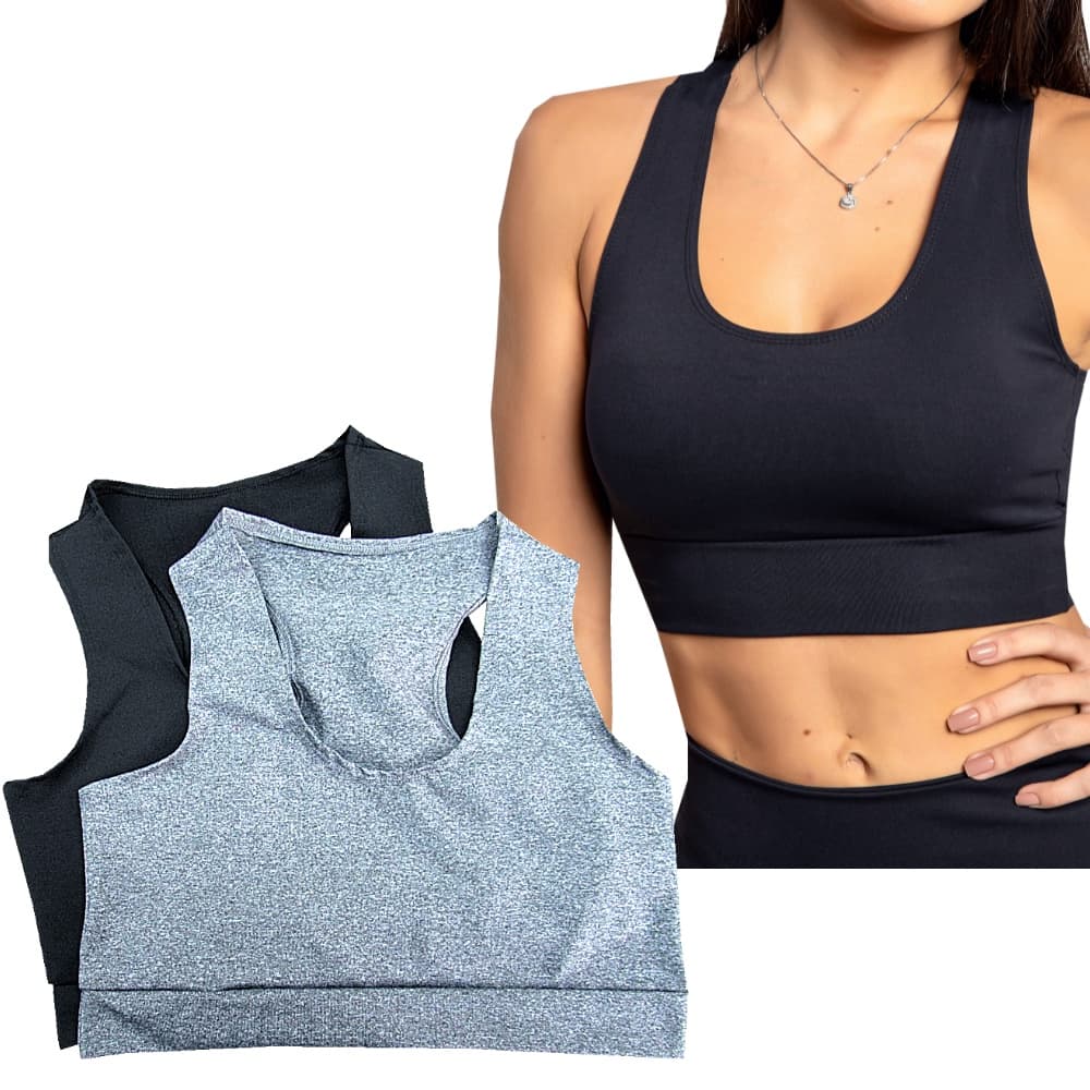 Kit 3 Top Academia Moda Fitness Lisa Suplex Esporte Treino Roupas Feminina