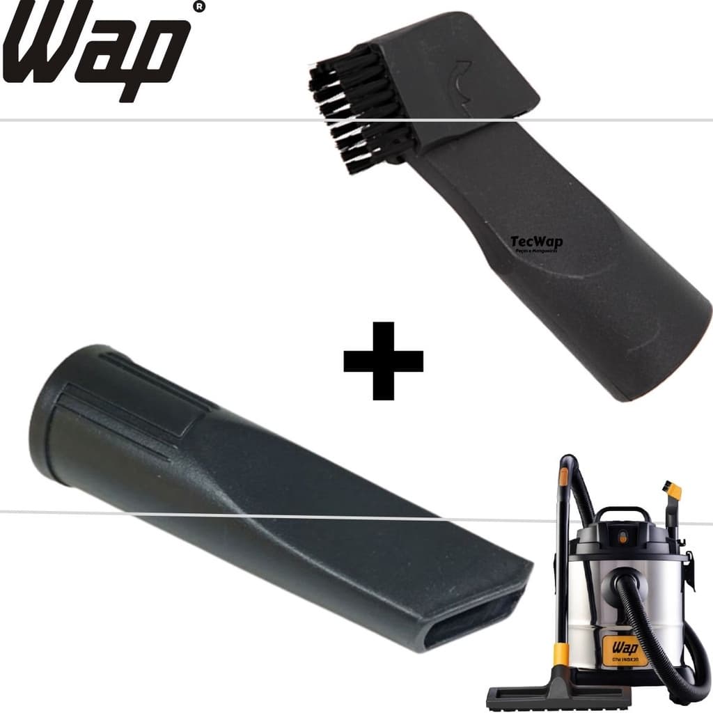 Bico Canto + Bico Escova Aspirador De Pó Wap Gtw 10 Gtw Inox 12/20