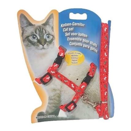 Peitoral E Guia Estampado Para Gatos Pet Guia E Peitoral Ajustavel