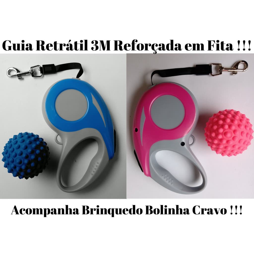 Guia Retrátil PET é um produto que não pode faltar para aquele momento que todo Cachorro adora, o passeio. A Guia Retrátil vem com 3 metros Mimo Pets  a qual é mais resistente por ser de fita, além de possuir trava para liberação e recolhimento da guia.