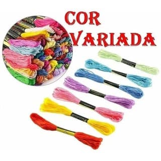 KIT 25 PEÇAS:  Linhas Meadas Ponto Cruz para bordar e costurar. Fios para fazer bordado costura artesanato ( nao da para escolher as cores ) COR ALEATÓRIA !