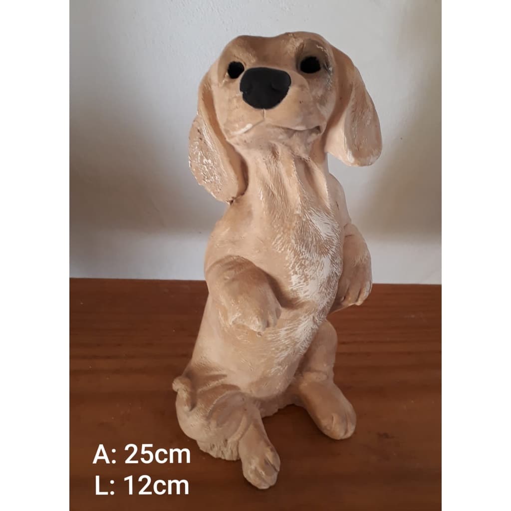 1 Cachorro de gesso cachorro para decoração cachorro de decoração