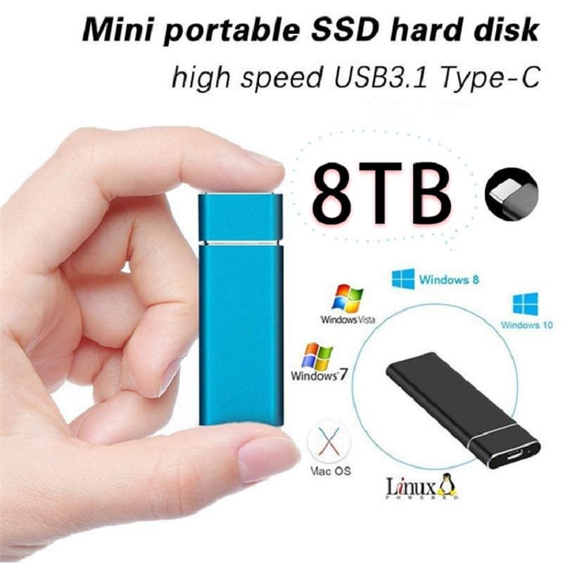 Disco rígido externo hd 128tb 60tb ssd portátil 16tb 8tb 4tb usb 3.1 tipo-c interface 1tb 2tb disco rígido externo hd de alta qualidade