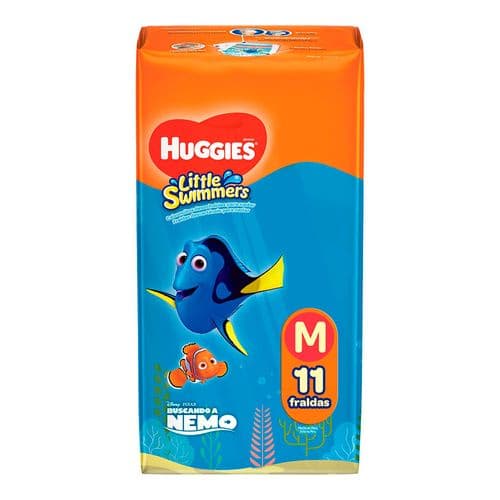Fraldas Descartáveis Piscina\Praia Huggies Little Swimmers Disney-Pixar Tam.P \ M - 10 Unidades