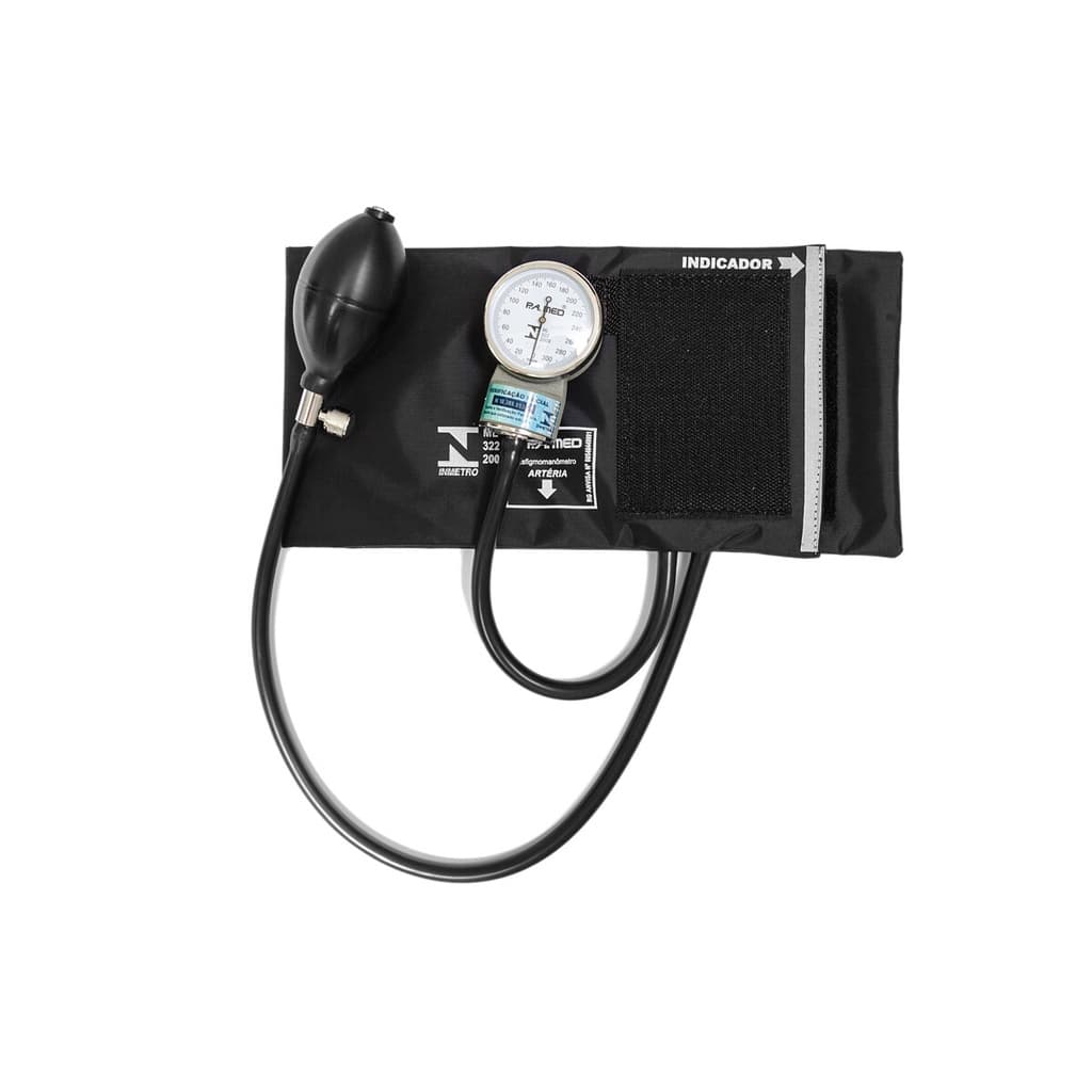 Aparelho De Pressão Arterial Nylon Adulto Pamed Preto