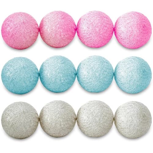 Luminária Cordão Fio De Luz 10 Bolas - 3 Cores Diferentes