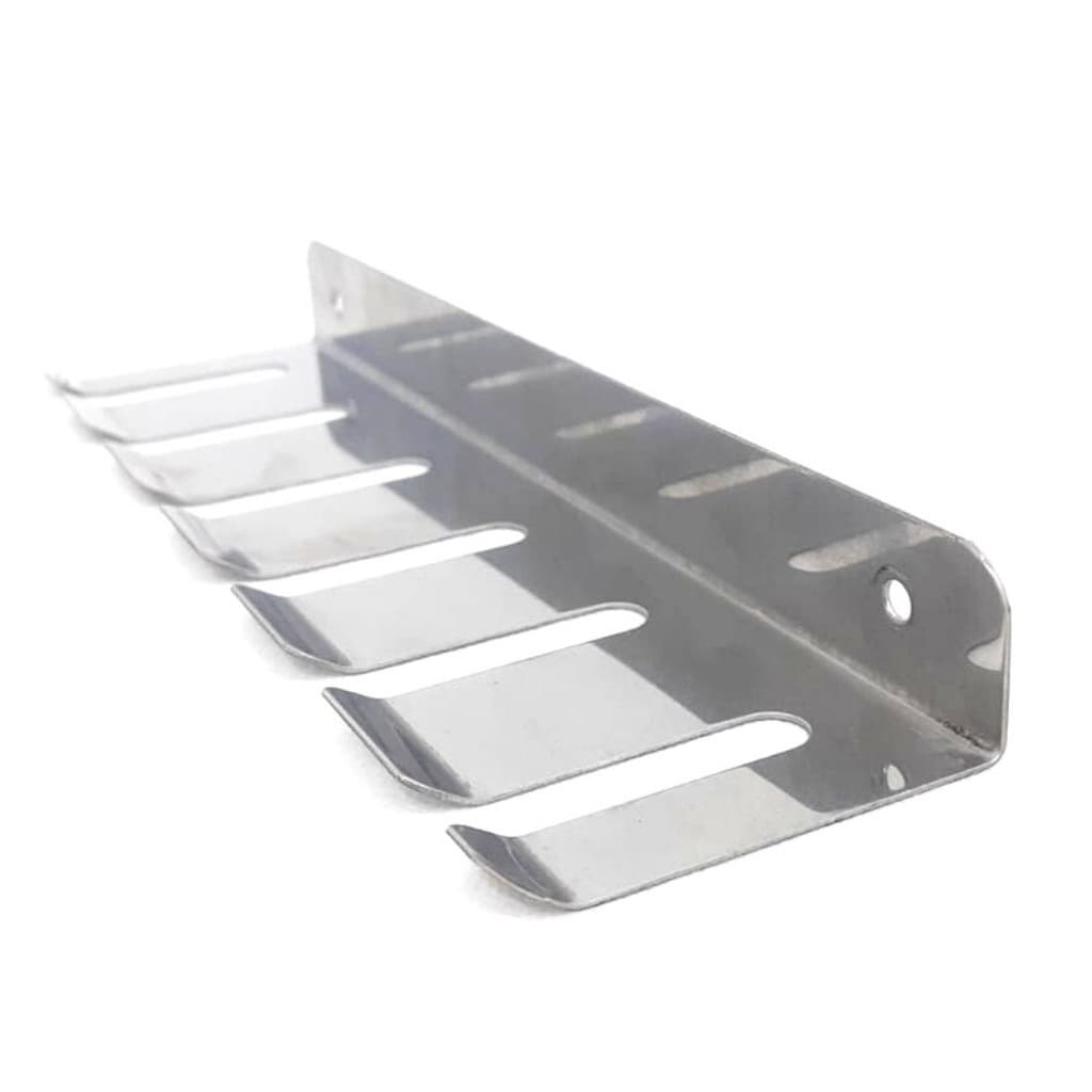 Porta Espeto De Parede Em Inox Brilhante, Suporte Espetos