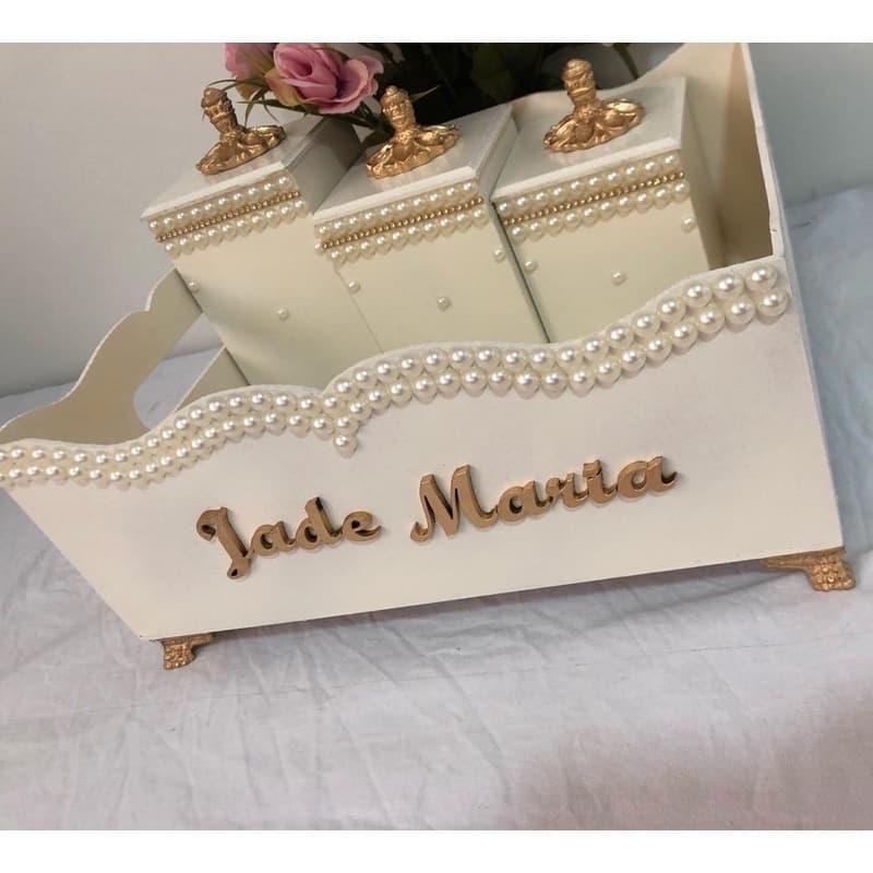 bandeja higiene Luxo bebê menino e menina kit higiene Personalizado enxoval bebê.