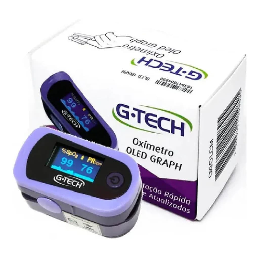 Oximetro De Pulso Portatil De Dedo Oled Graph G Tech