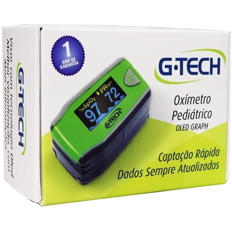 Oxímetro De Dedo Infantil Profissional Alto Contraste e Fácil Leitura - G-Tech