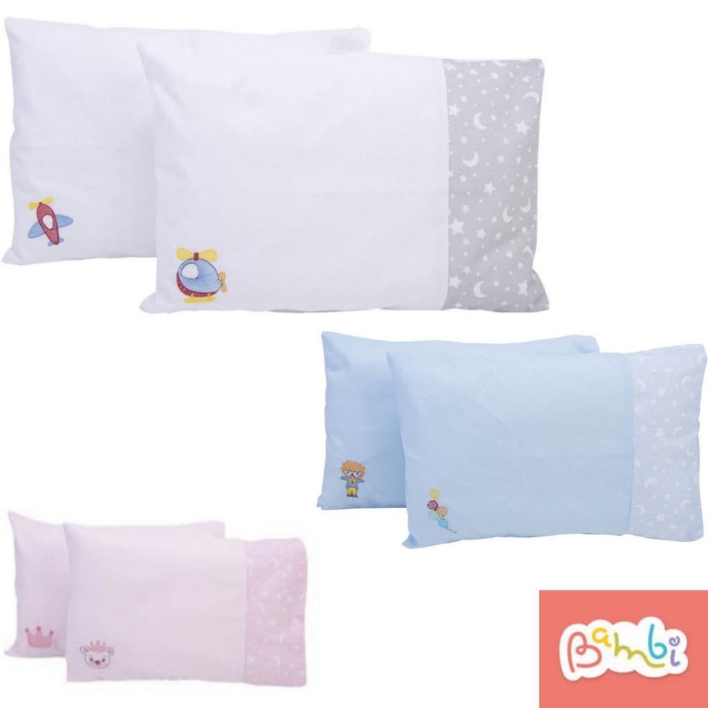 Kit De Fronhas infantis Bambi® (2 unidades) - Fronha de bebê - 100%algodão - Enxoval de bebê