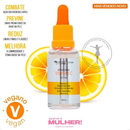 Sérum da max love facial Vitamina C Para Rosto Oil-free Anti Idade Concentrado