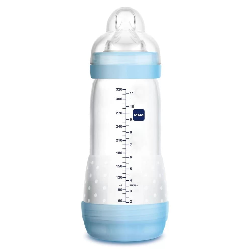 Mamadeira Easy Start Anticólica 320ml Bico 4m+ Azul - MAM