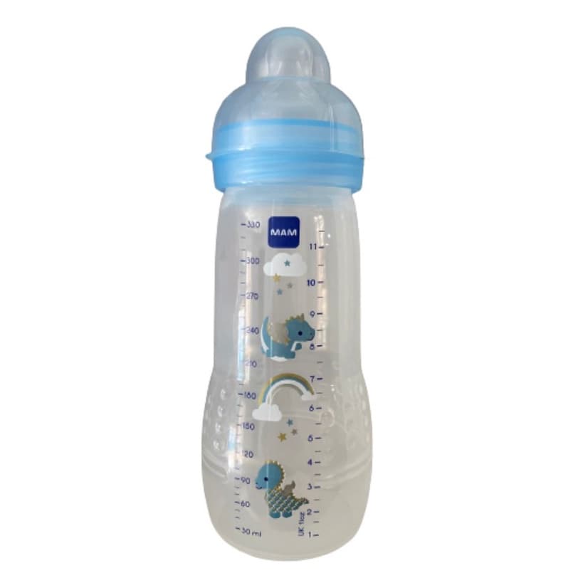 Mamadeira Easy Active 330ml 4m+ Mam Azul Sem Caixa