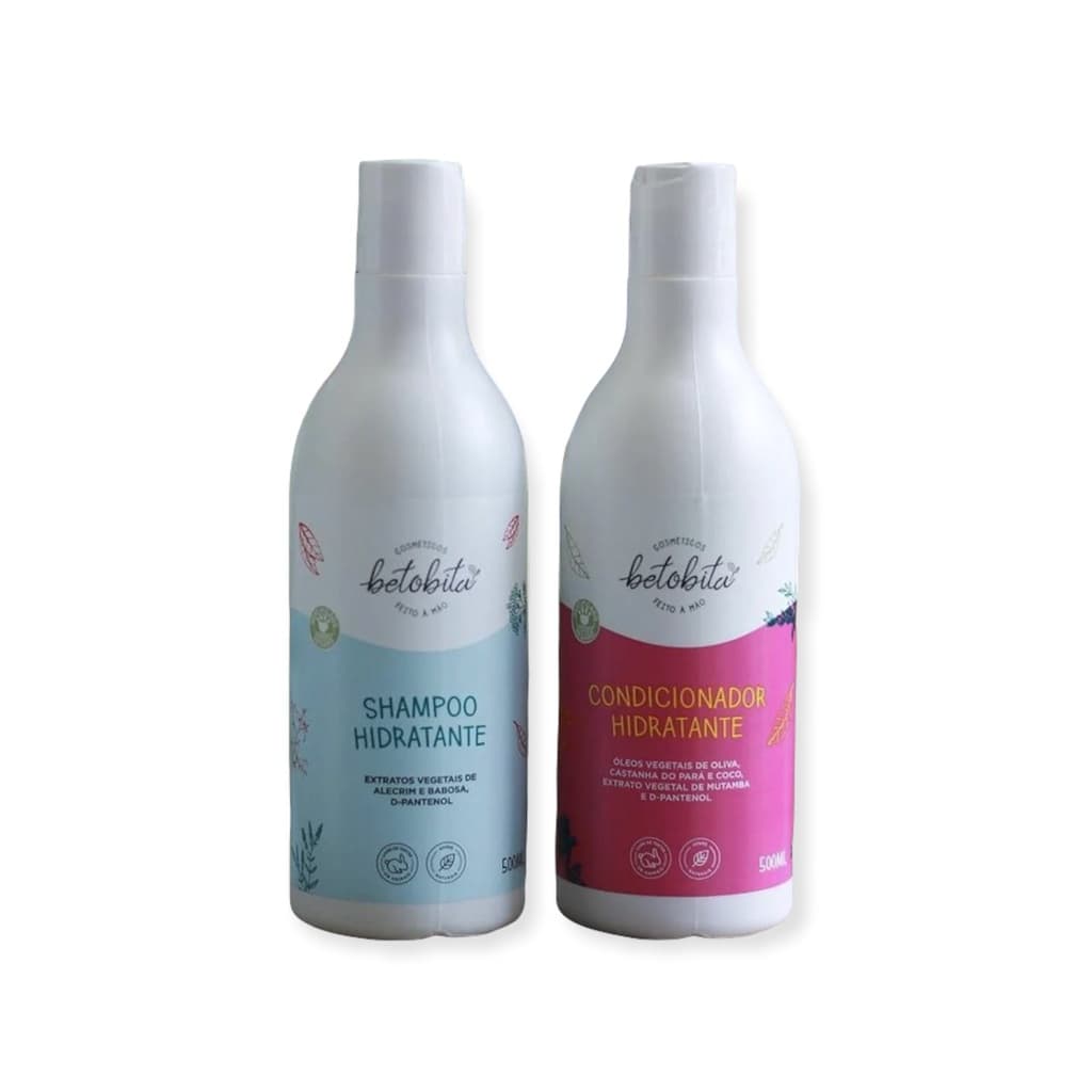 Kit Shampoo Hidratante + Condicionador Hidratante BetoBita 500ml