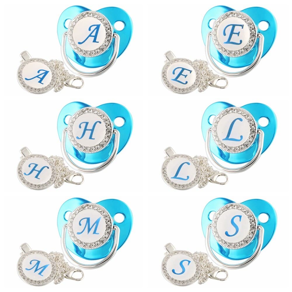 Grampos Metalizados Luxe Babyfopspeen Houder 26 Naam Begam Fopspeen Bijtring Baby Douche Geschenken