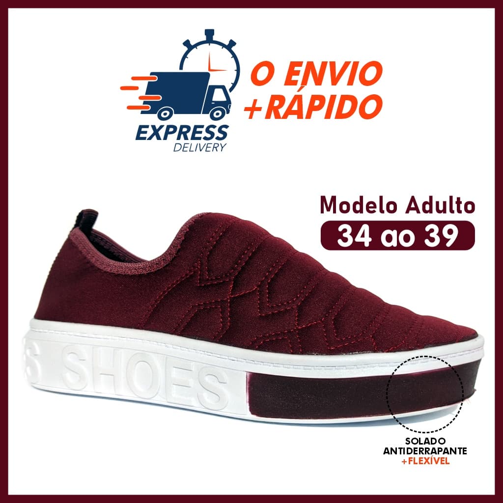 Tênis Casual feminino sola alta shoes bordado marsala vermelho promoção macio confortável calçado