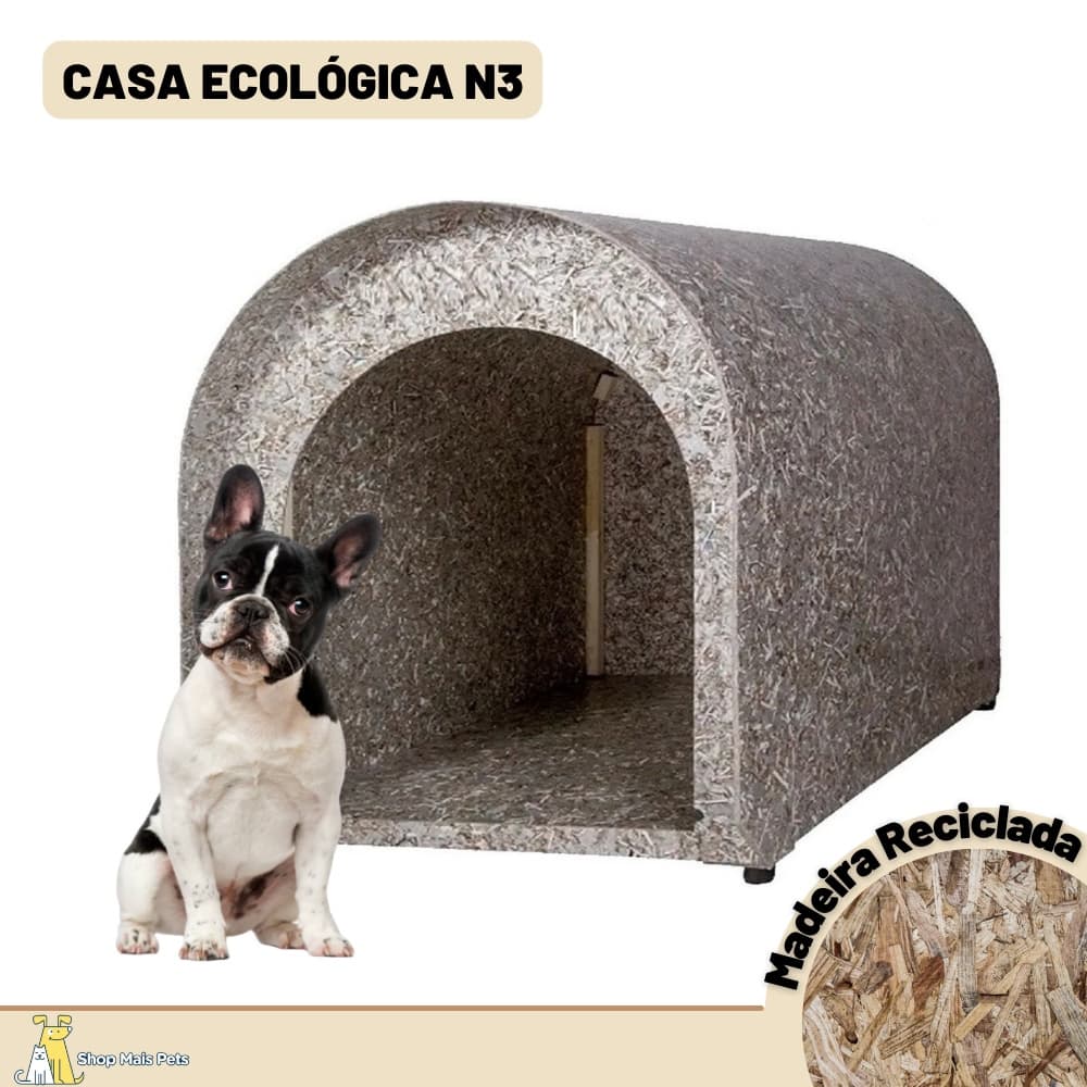 Casinha Madeira Para Cachorro Cães N3 Ecológica Iglu Casa Pet Cama