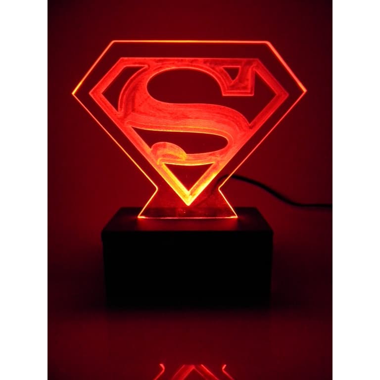Luminária Abajur led desenho ou logo a sua escolha com led RGB 16 cores 30 cm