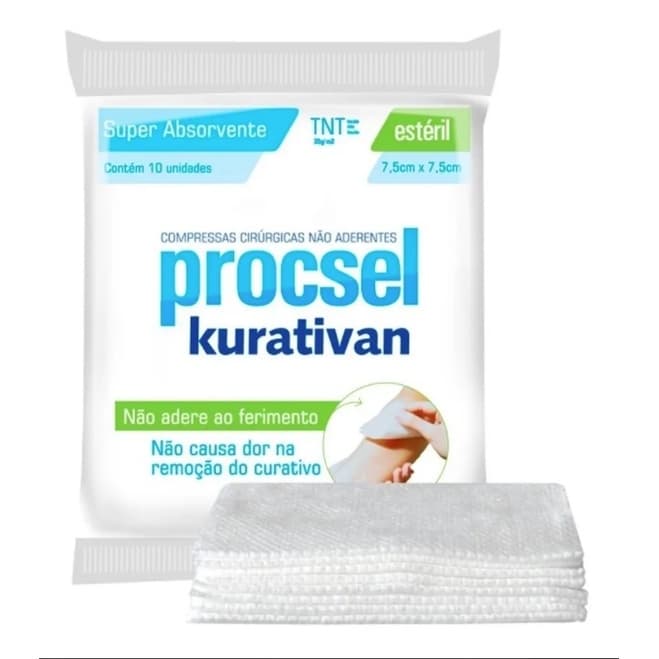Kit com 20 Pacotes de Compressa de Gaze Não Aderente - Kurativan