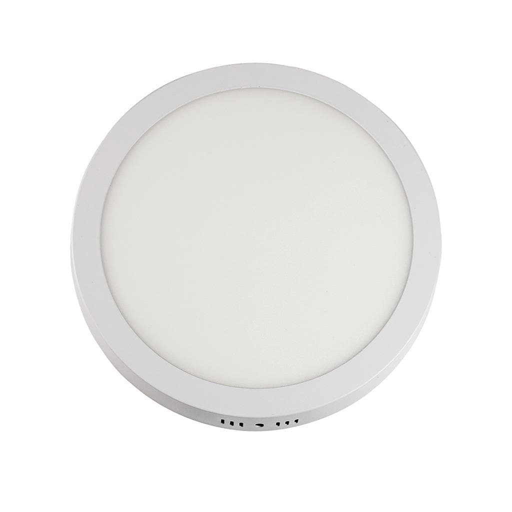 Luminária Plafon Led Sobrepor Redondo Branco 18w Bivolt Luz Neutra 4000K 1530lm Com Driver Home Led Bronzearte