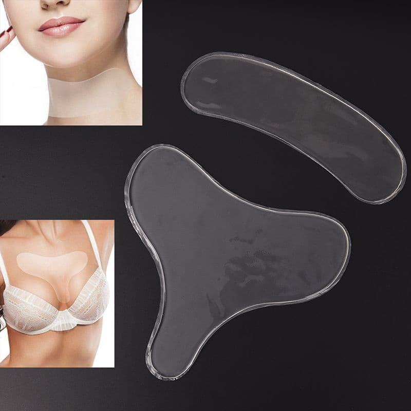 Anti rugas para pescoço e colo silicone estimulador de colageno anti idades