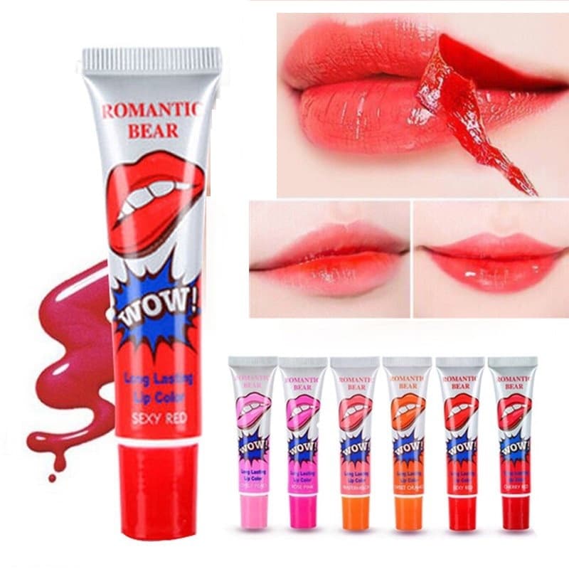 【maquiagem Ready Stock】5 Cores Creme/Máscara / Batom Líquido Colorido para Peeling Labial Matte Gloss Á Prova D’água de Longa Duração