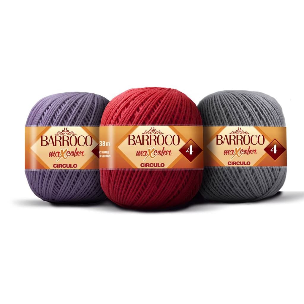 Barbante Barroco MAXCOLOR Fio N° 4 Círculo 200 gramas para Crochê, Tricô e Amigurumi - ANUNCIO 2