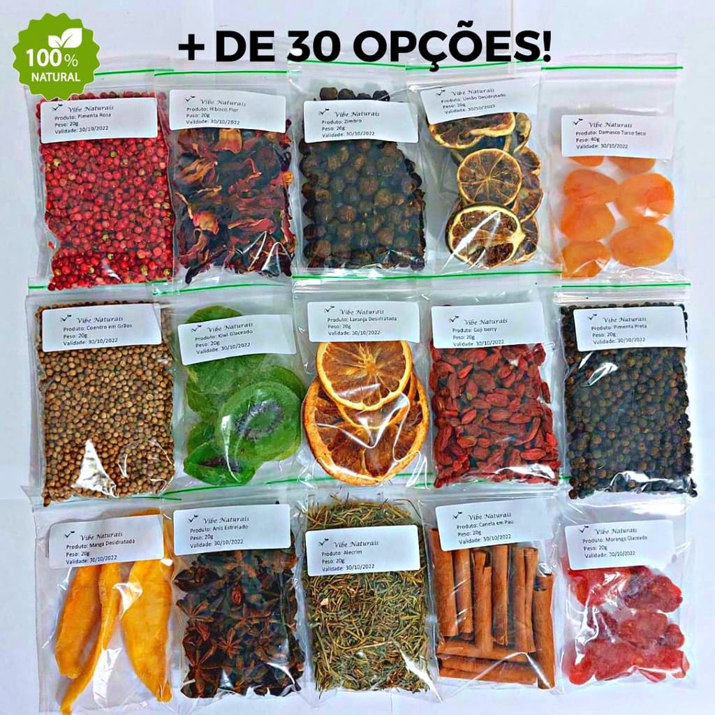 Especiarias Para Gin Chá Bebidas Aperitivos - 50g REFIL