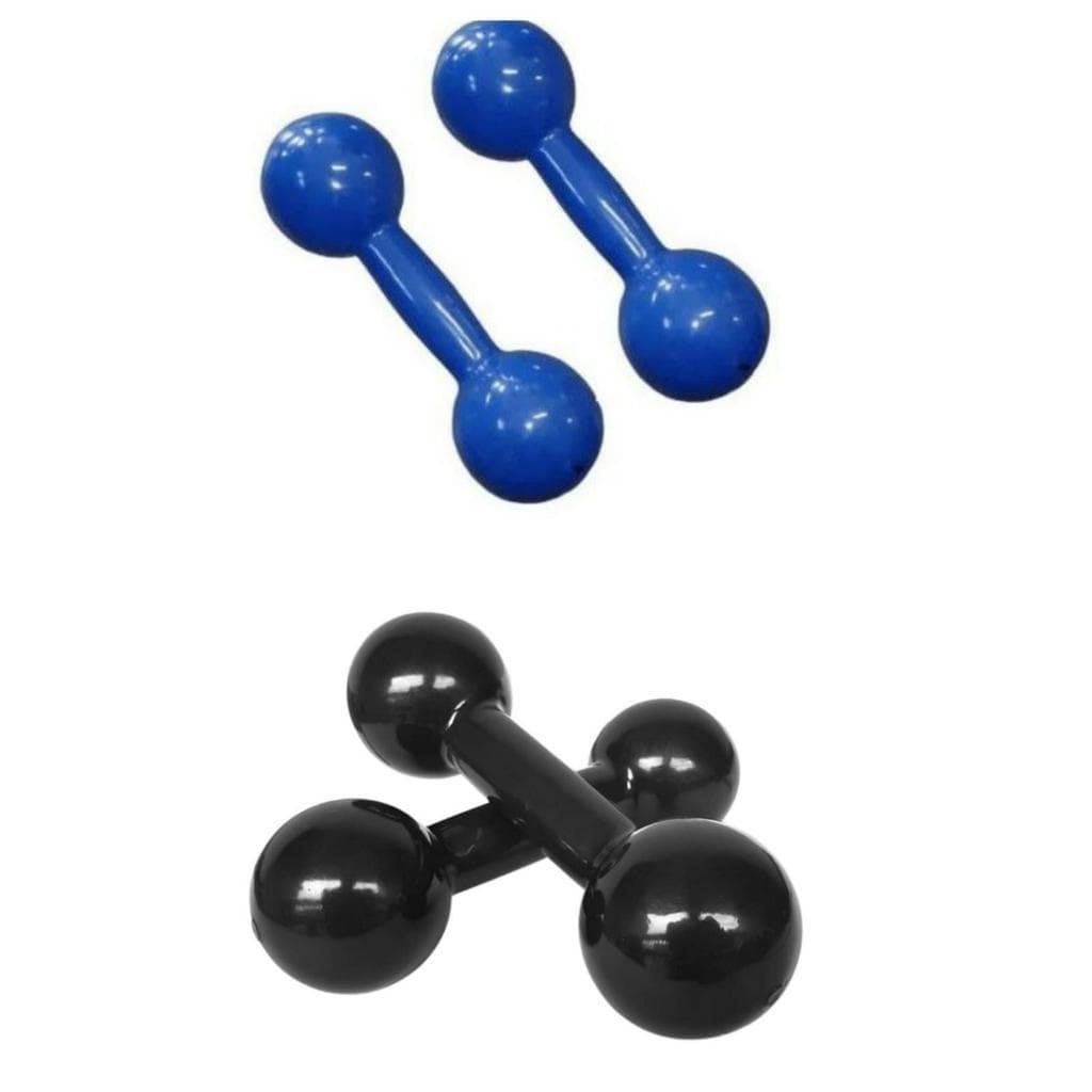 Kit c/ 2 Pares Halteres Emborrachados 1kg Fisioterapia/ Treino em Casa