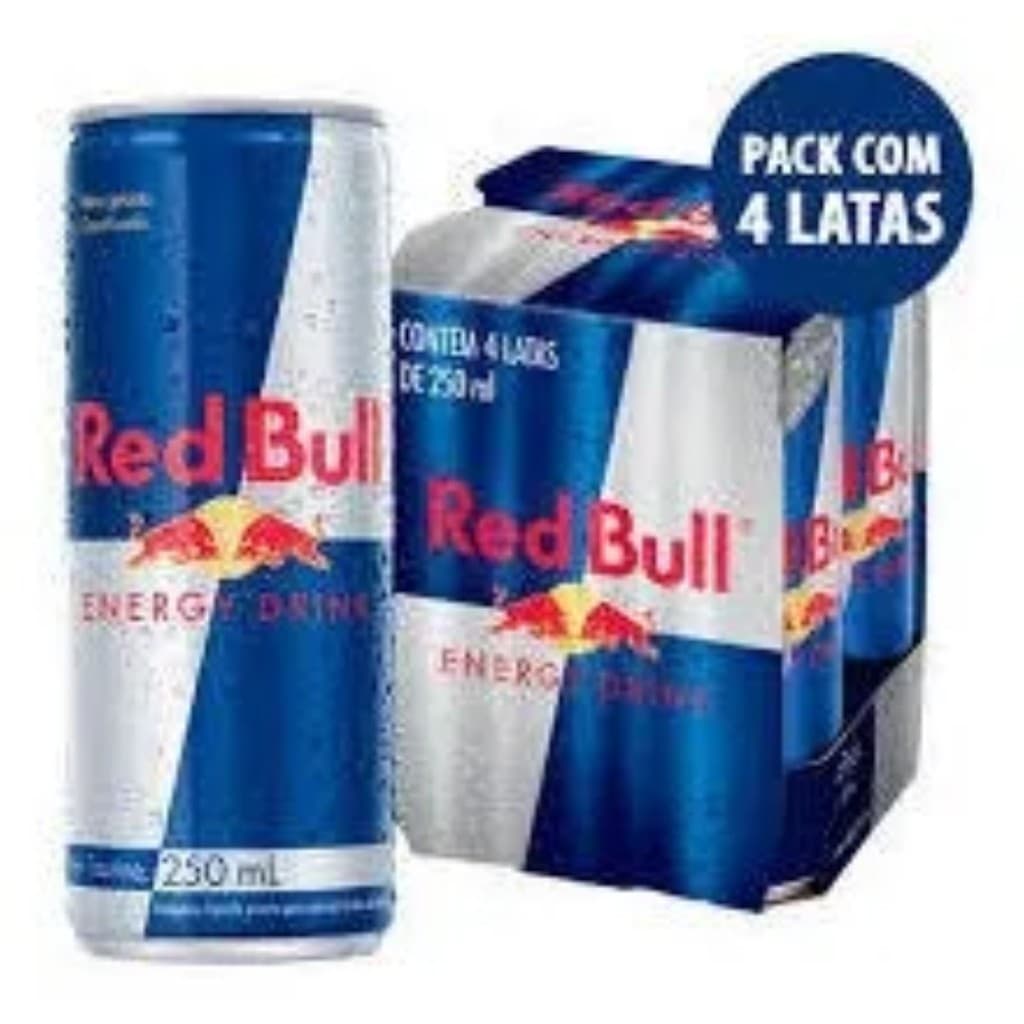 Energético Redbull original 250 ml kit com 4 latas